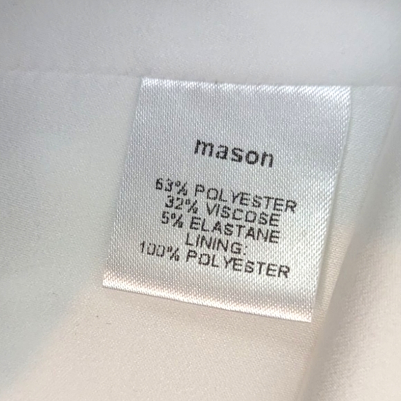 Michelle Mason Side Zipper Blouse Top Womens 2 White Gold  Round Neck Designer - Picture 11 of 11